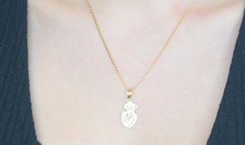 Zawieszka złota Mama z dzieckiem, próba 585 ZA 7421 585, dla mamy. Zawieszka przedstawiająca kobietę z dzieckiem będzie wspaniałym podarunkiem dla przyszłej mamy (5).JPG